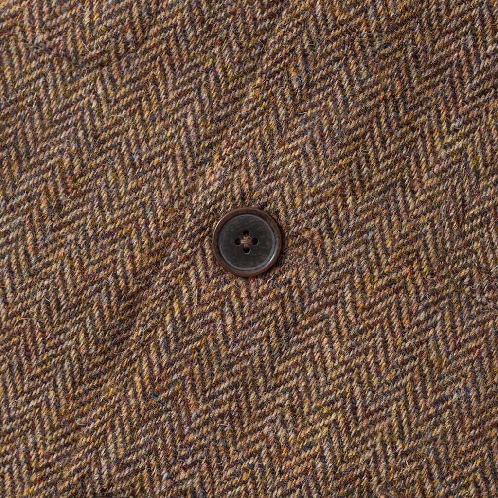 Bakers Jacket - Brown Herringbone Harris Tweed