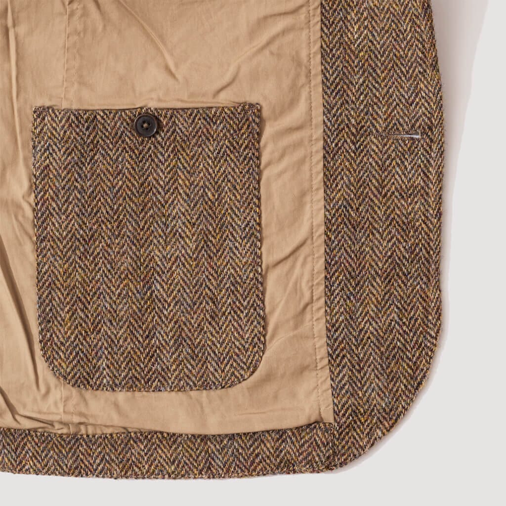Bakers Jacket - Brown Herringbone Harris Tweed