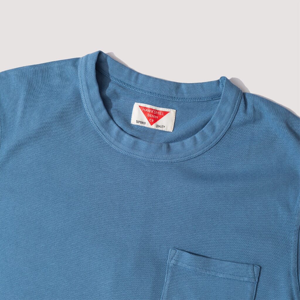 Overdye Pocket T-Shirt - Light Indigo