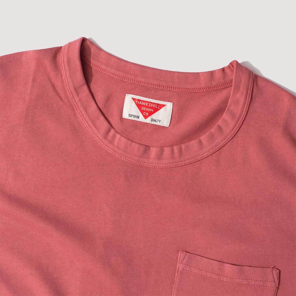 Overdye Pocket T-Shirt - Coral Red