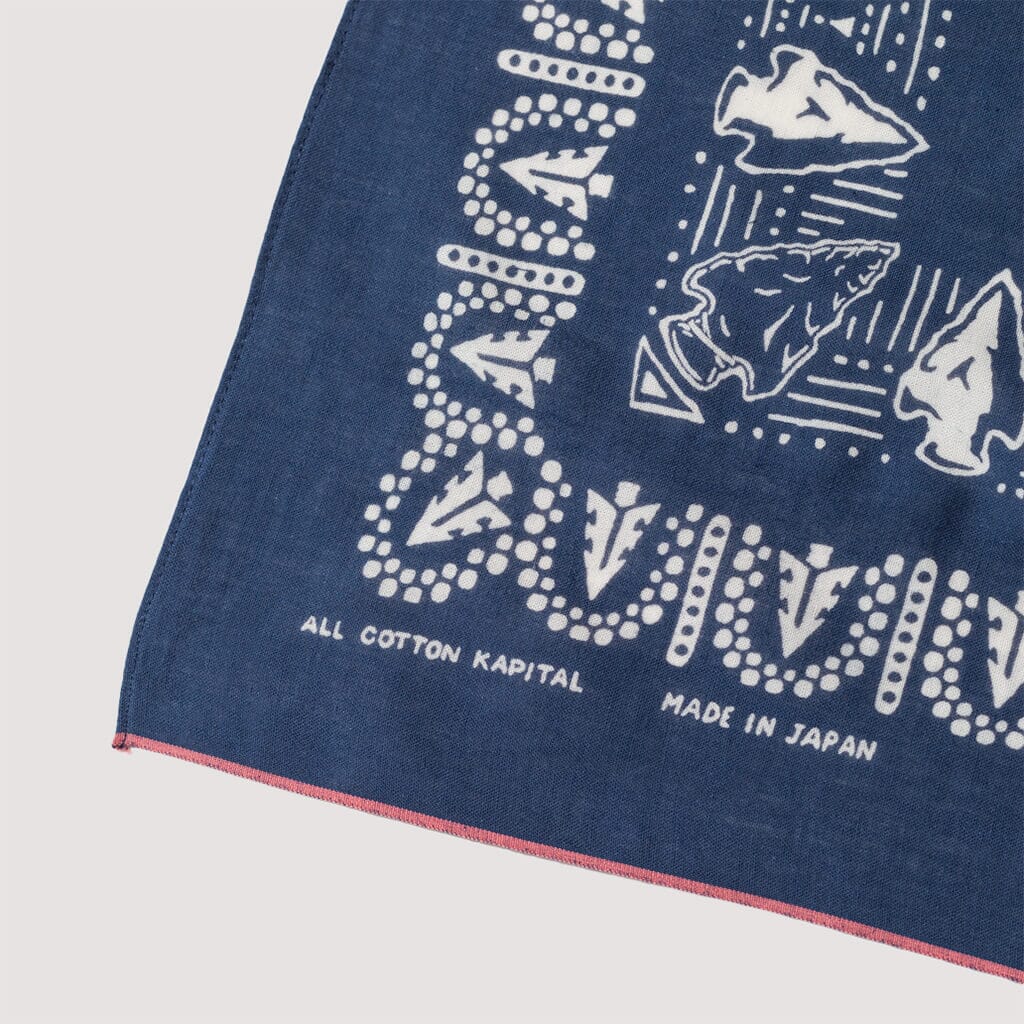 Selvedge Bandana - Navy Kochi & Zephyros