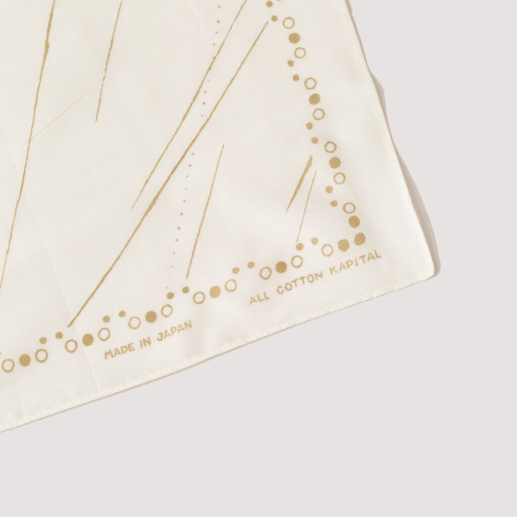 Selvedge Bandana - White Rainbowy