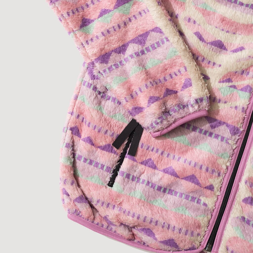 Ashland Stripe & Bone Zip Fleece - Pink