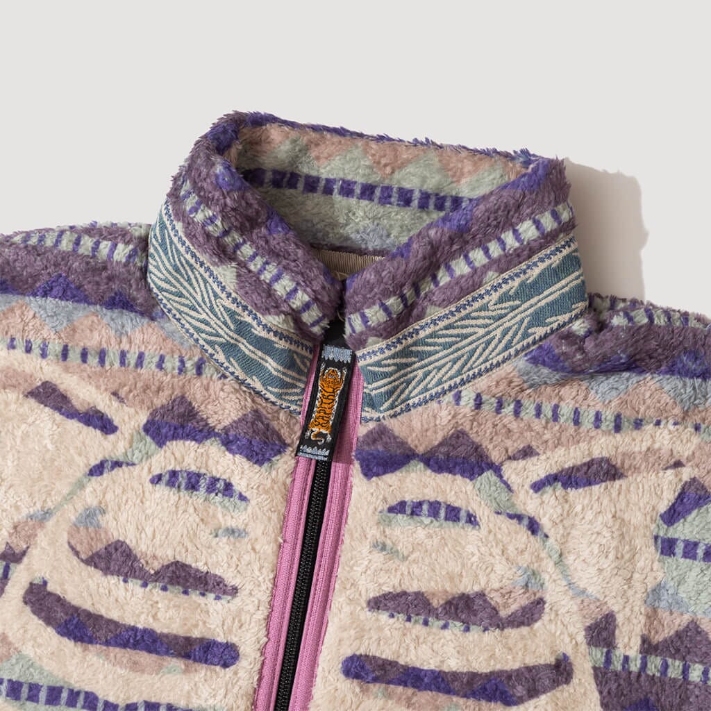 Ashland Stripe & Bone Zip Fleece - Purple