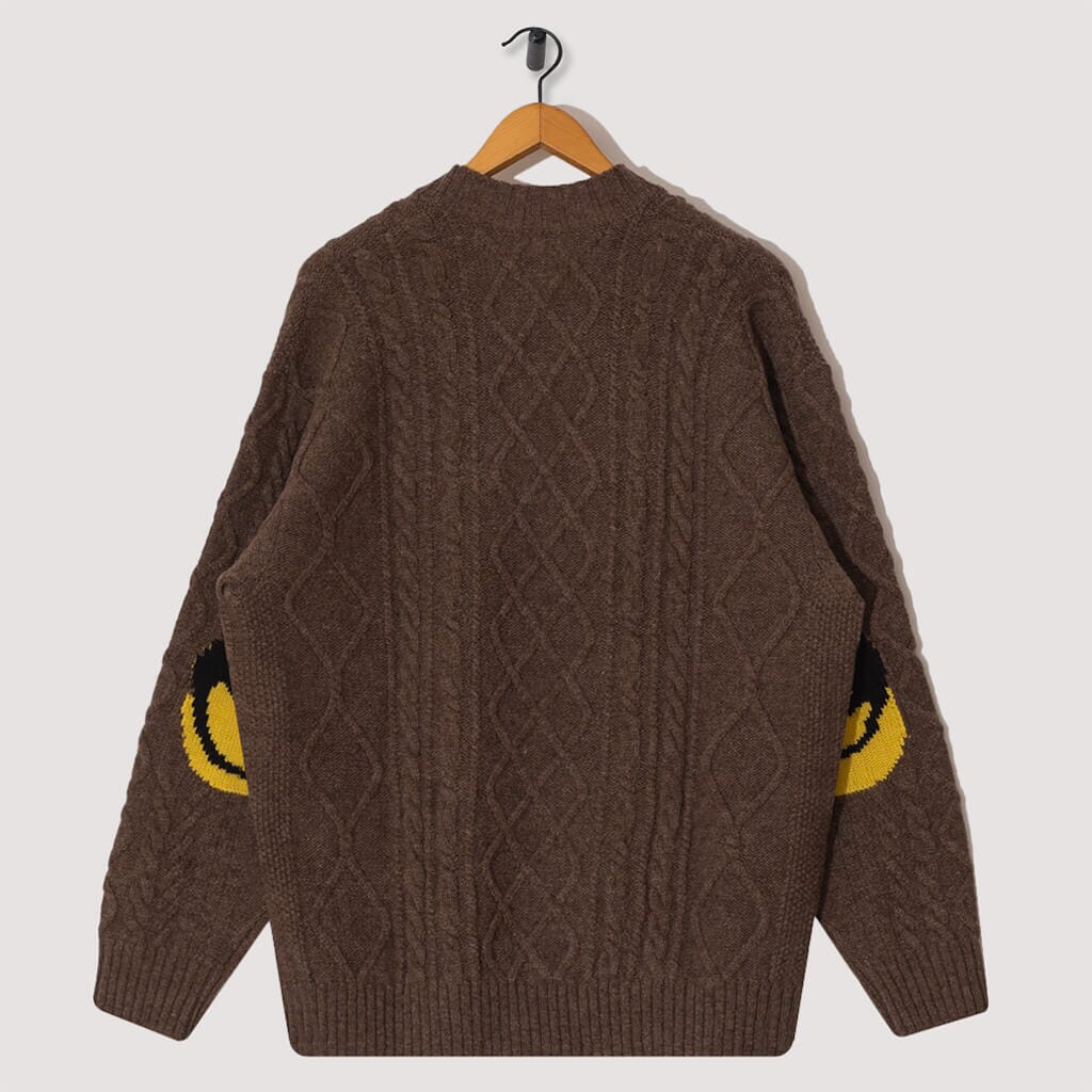 Catpital Cardigan - Mocabrown