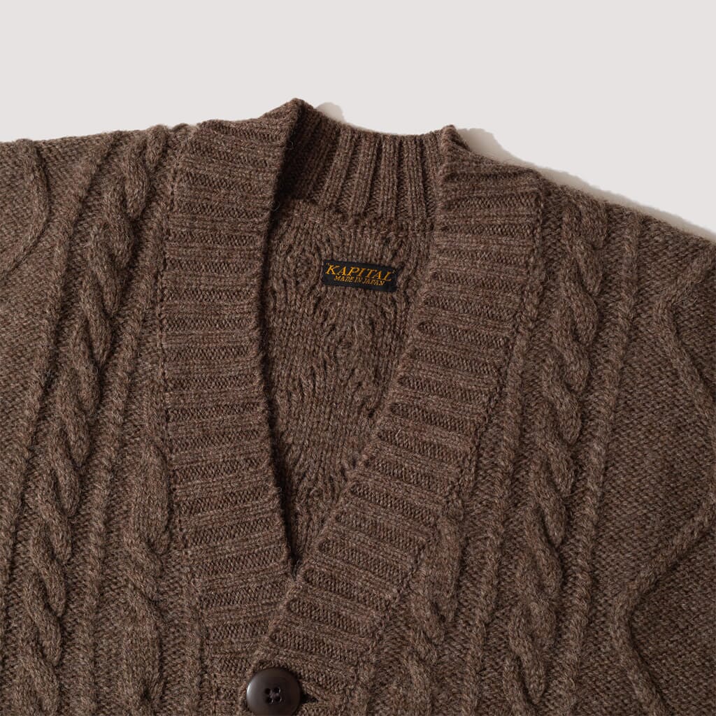 Catpital Cardigan - Mocabrown
