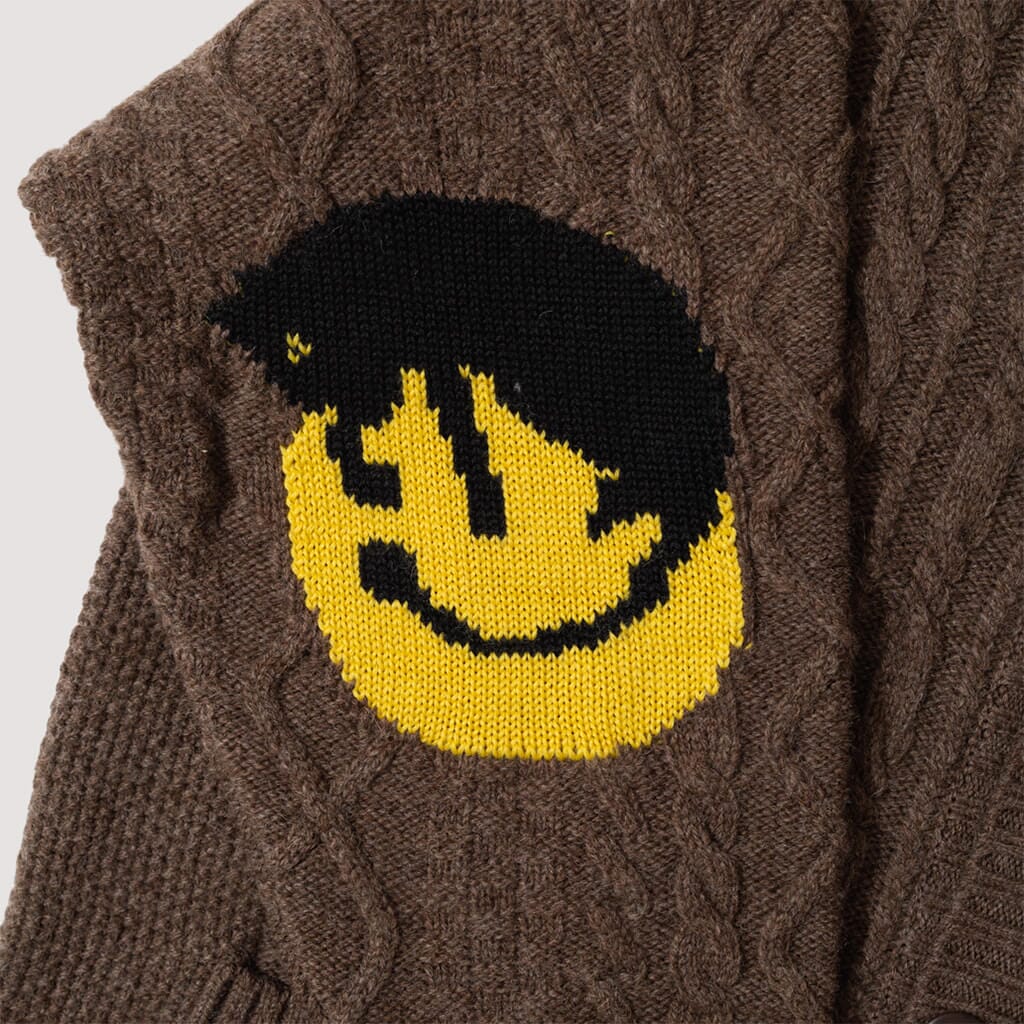 Catpital Cardigan - Mocabrown