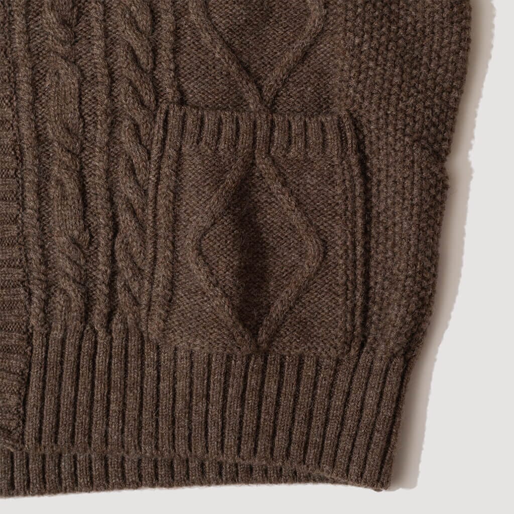 Catpital Cardigan - Mocabrown