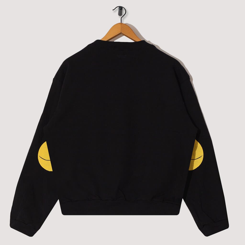 Rainbowy Patch Crew Knit - Black