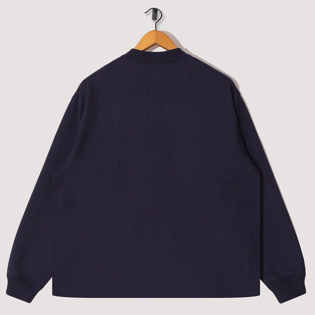 Suvin Supima Tube L/S Tee Heavy - Navy
