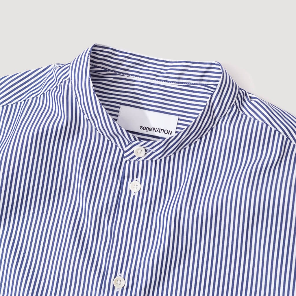 Liam Shirt - Navy Pinstripe
