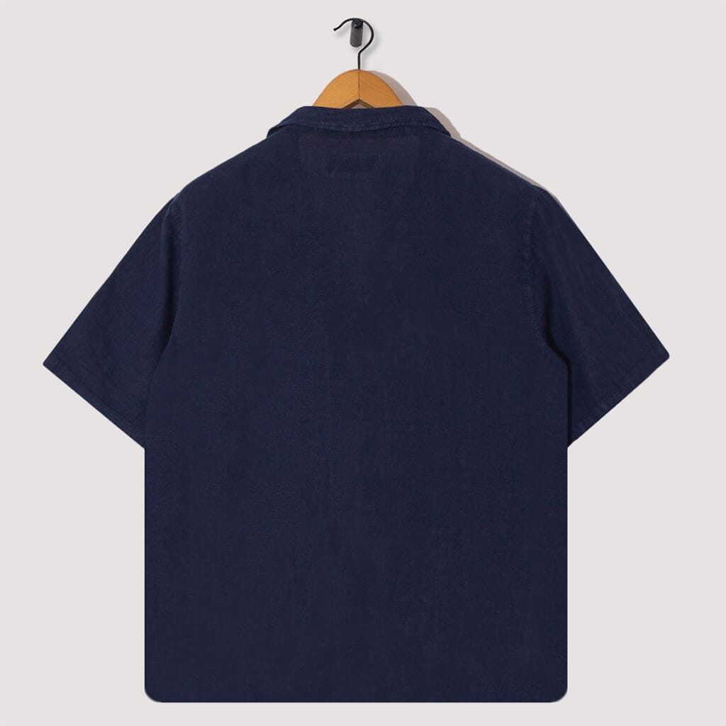 Road Shirt - Navy Fine Linen