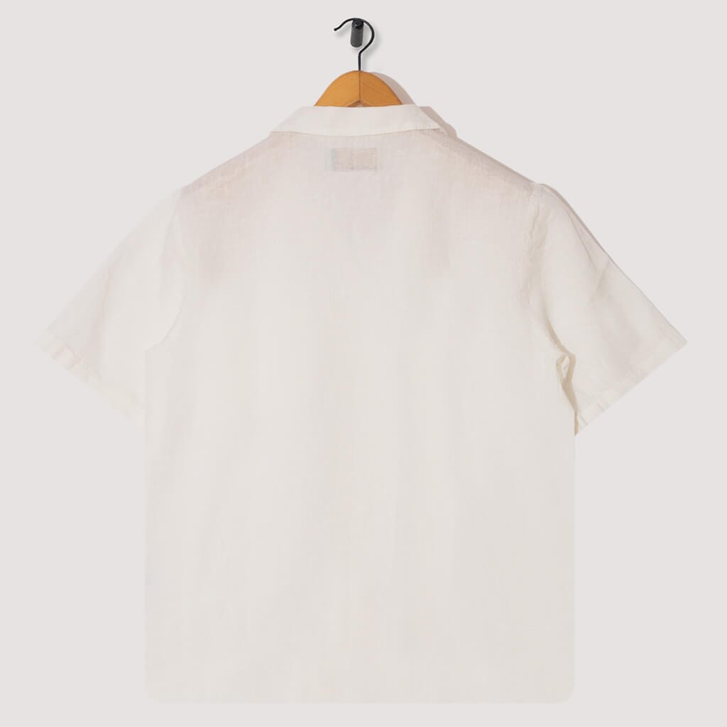 Road Shirt - Off White Fine Linen