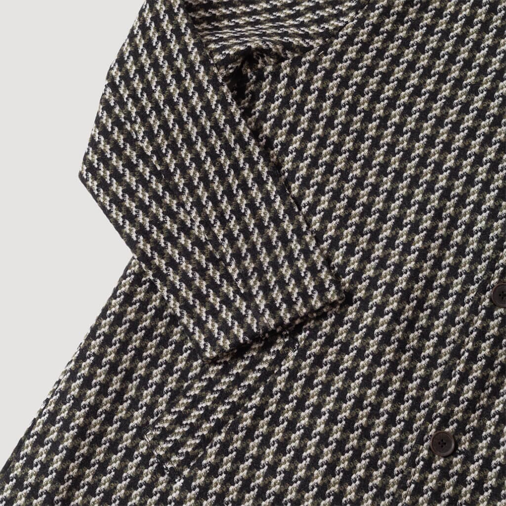 Long Swing Coat - Olive Cortina Tweed