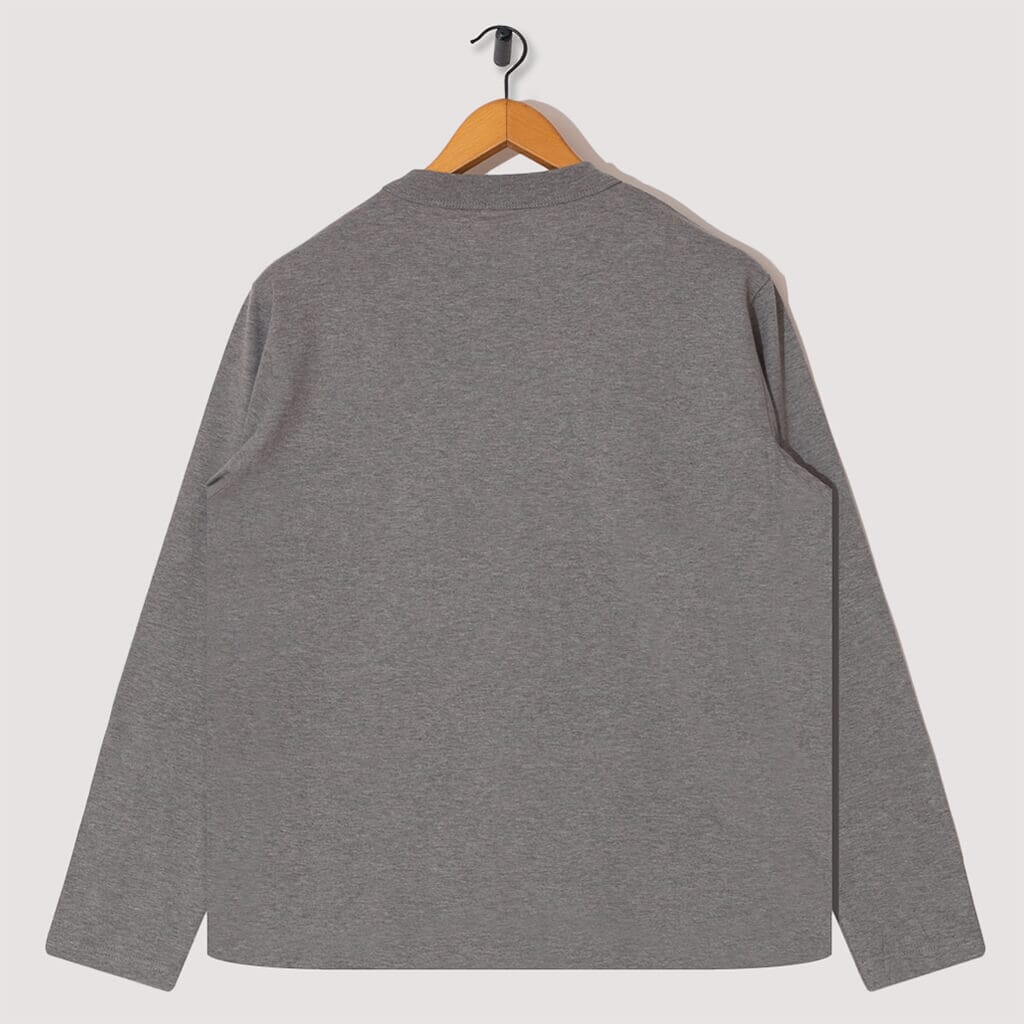 Heritage L/S Tee With Pocket - Misty Grey