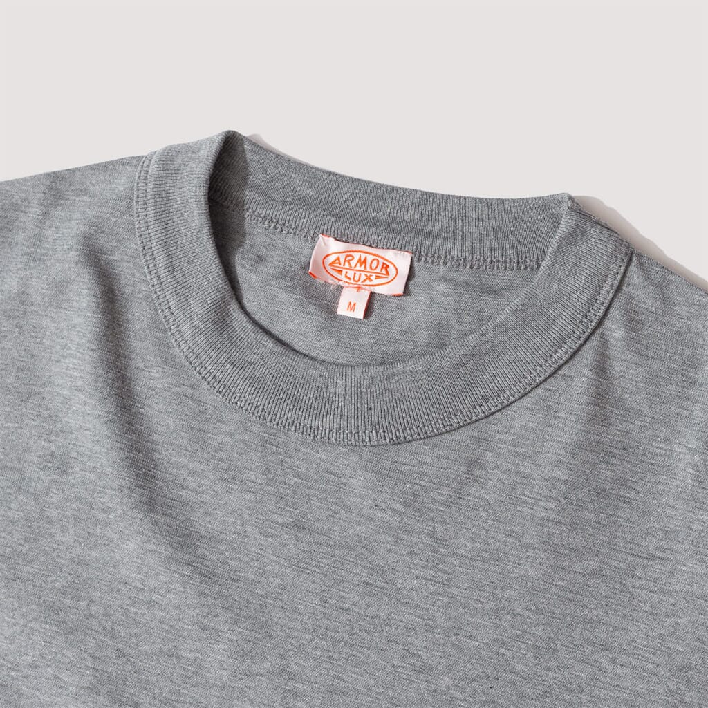 Heritage L/S Tee With Pocket - Misty Grey