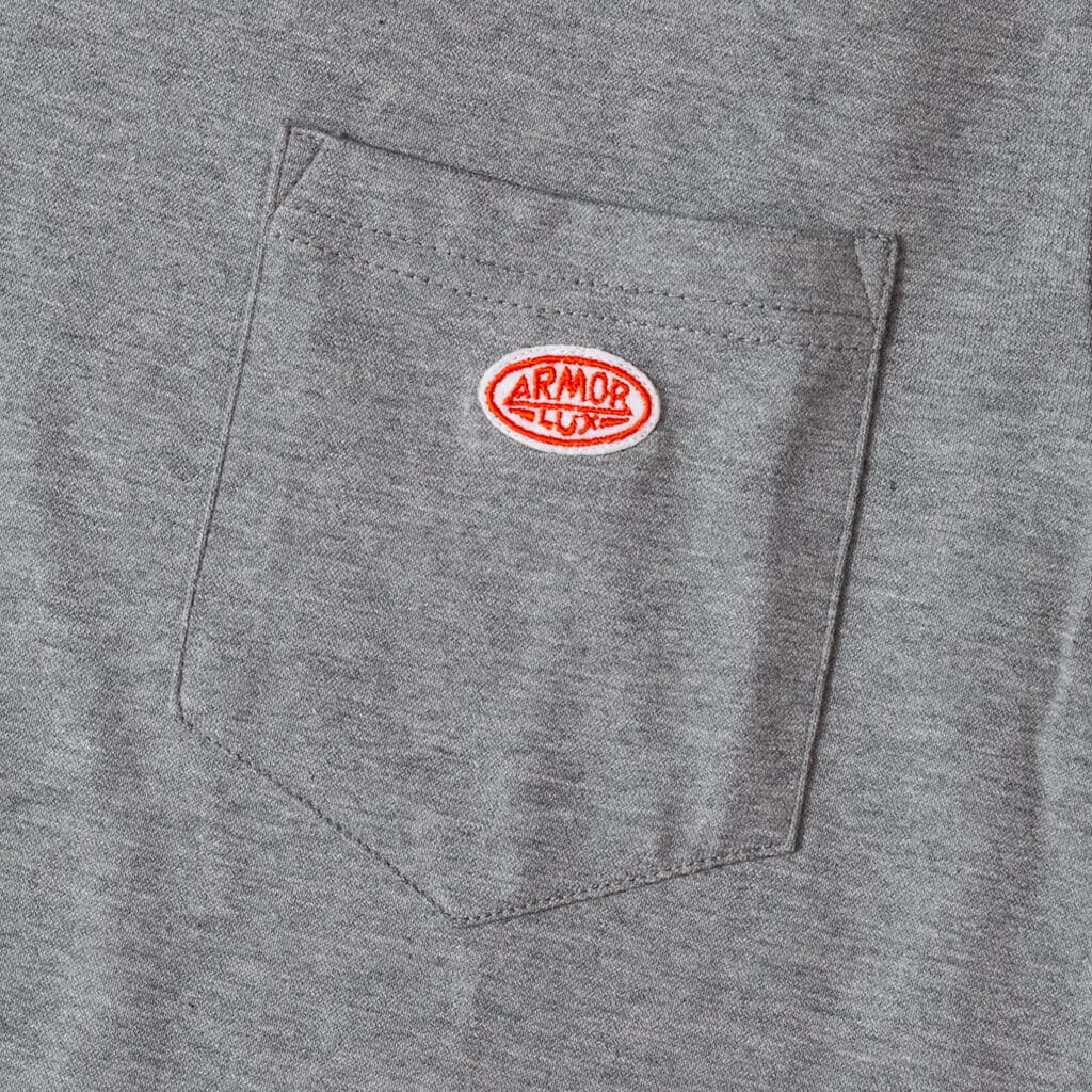 Heritage L/S Tee With Pocket - Misty Grey