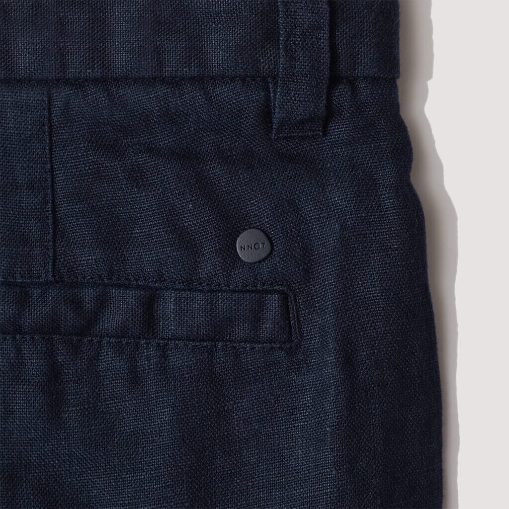 Crown Shorts - Navy Blue Linen