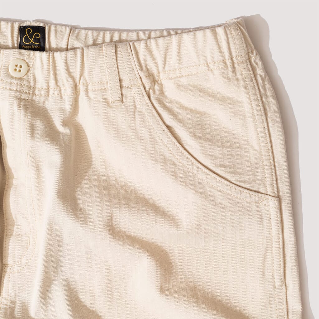 Recreation Pant - Natural Herringbone