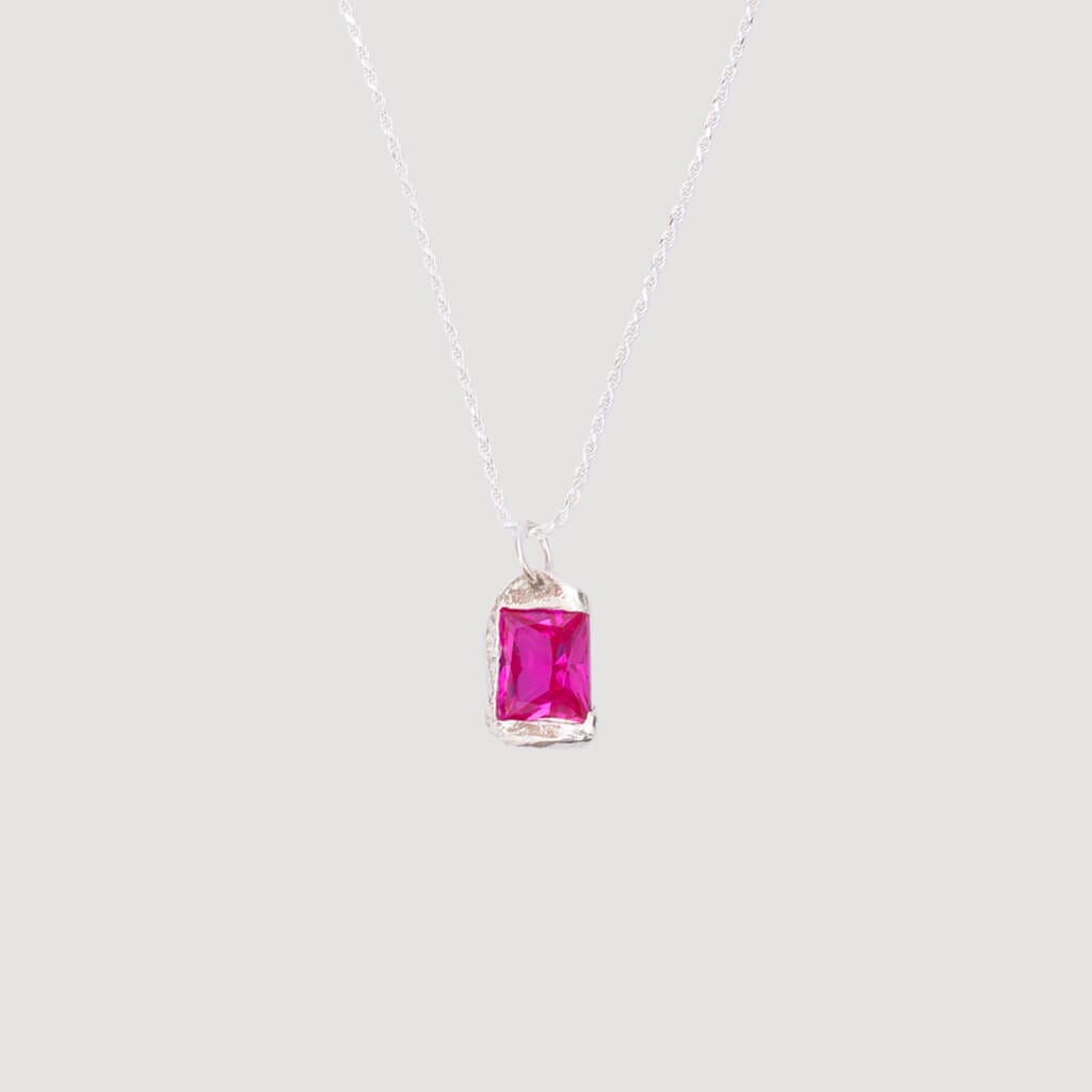 Pink Rose Pendant - Silver (925)