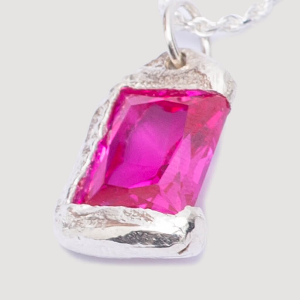 Pink Rose Pendant - Silver (925)
