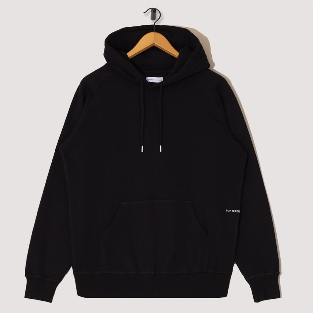 Pop Logo Hooded Sweat Black| Pop trading Company| Peggs