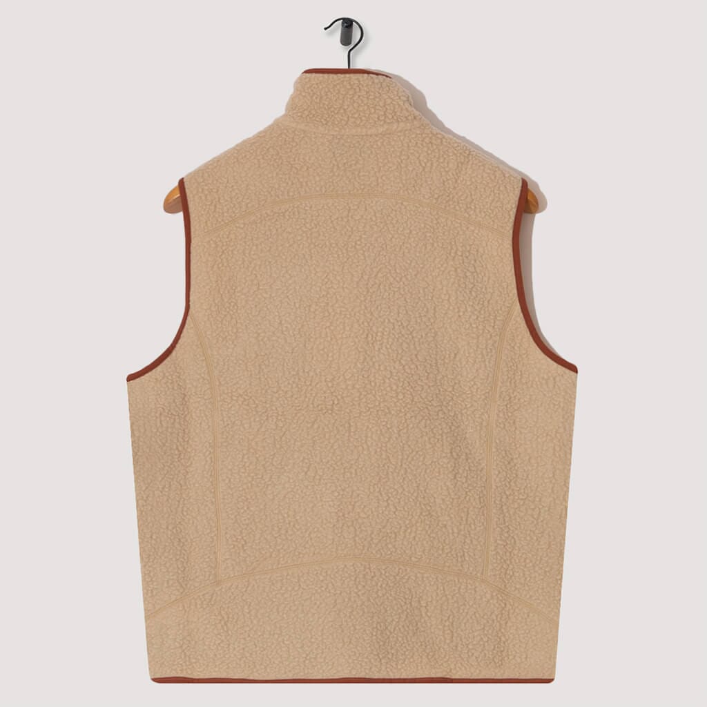 Retro Pile Vest - Khaki/Sisu Brown