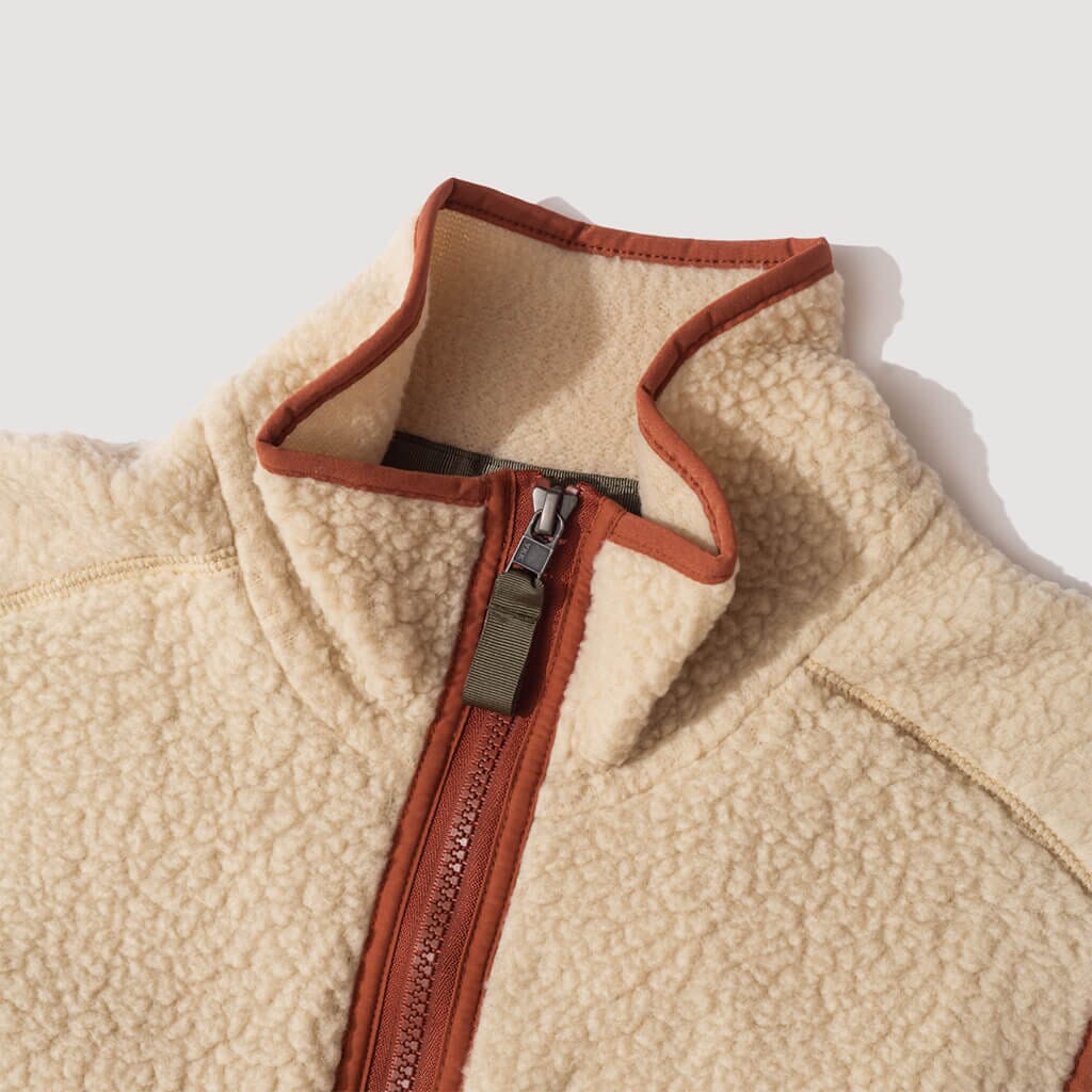 Retro Pile Vest - Khaki/Sisu Brown