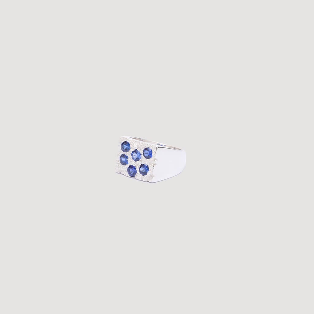 Blue Rose Garden Signet - Silver (925)