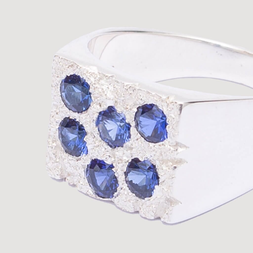 Blue Rose Garden Signet - Silver (925)
