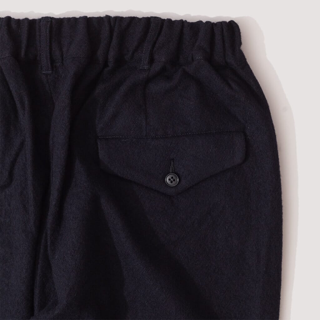 Pleated Pegtop Pants - Navy