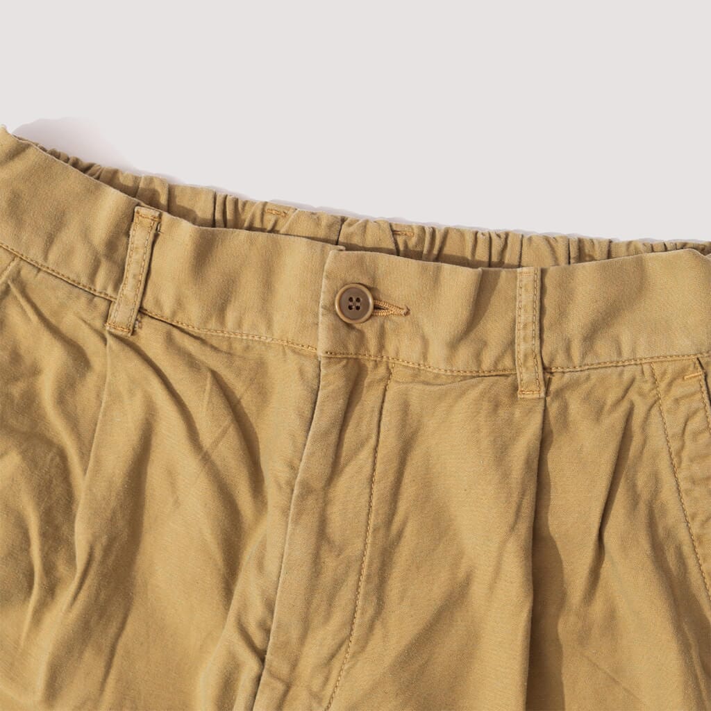 Pleated Wide Pants - Beige