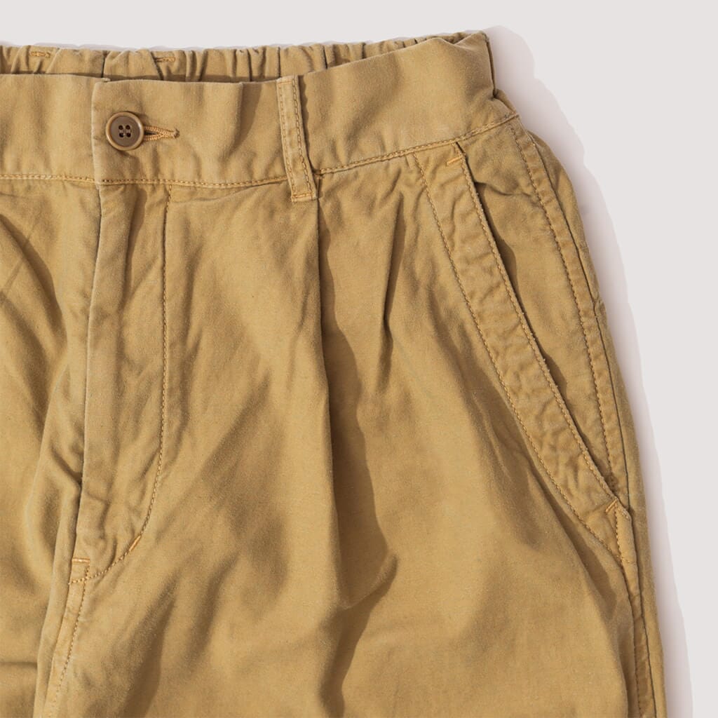 Pleated Wide Pants - Beige