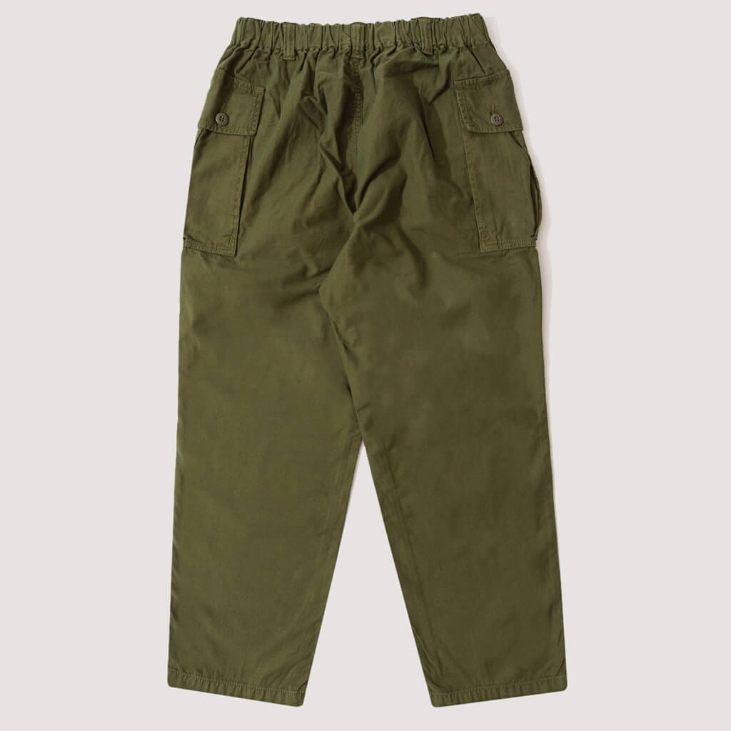 Cropped Pegtop Military Pants - Olive