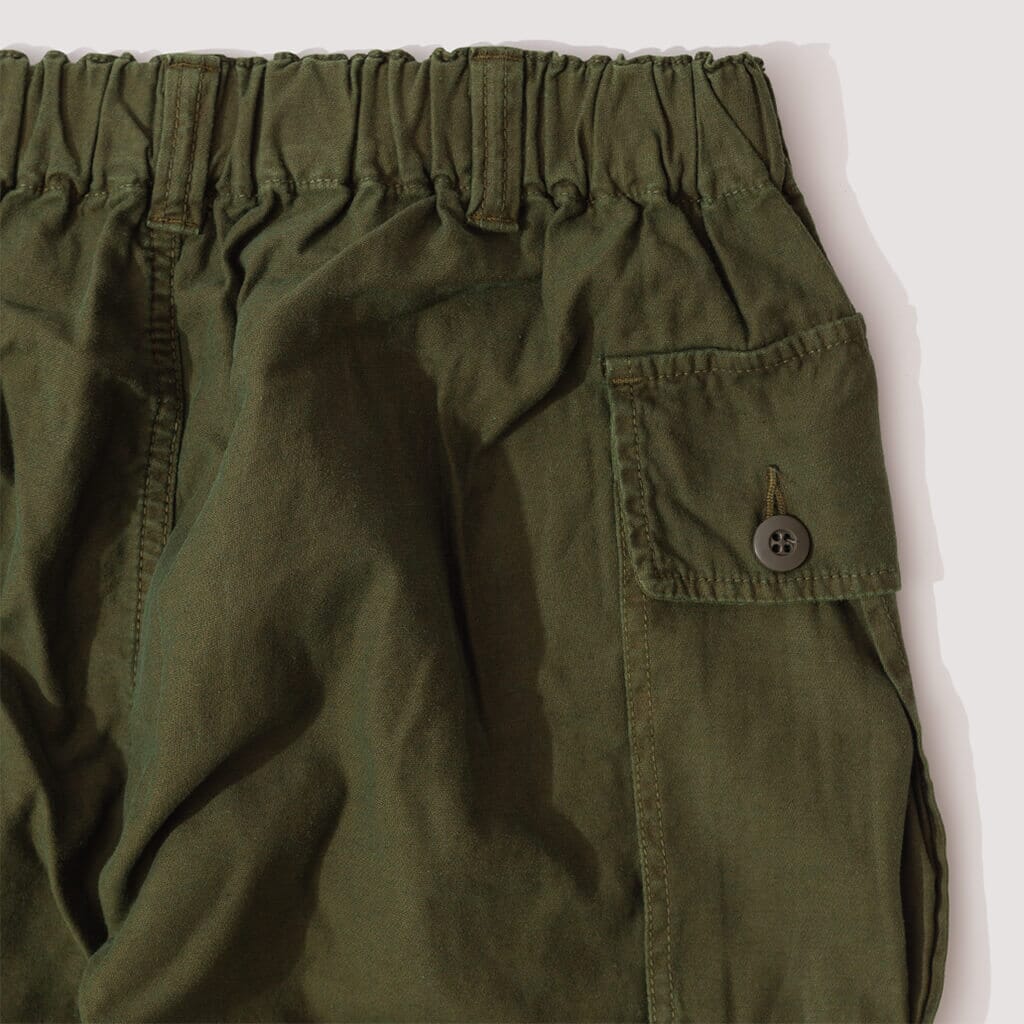Cropped Pegtop Military Pants - Olive