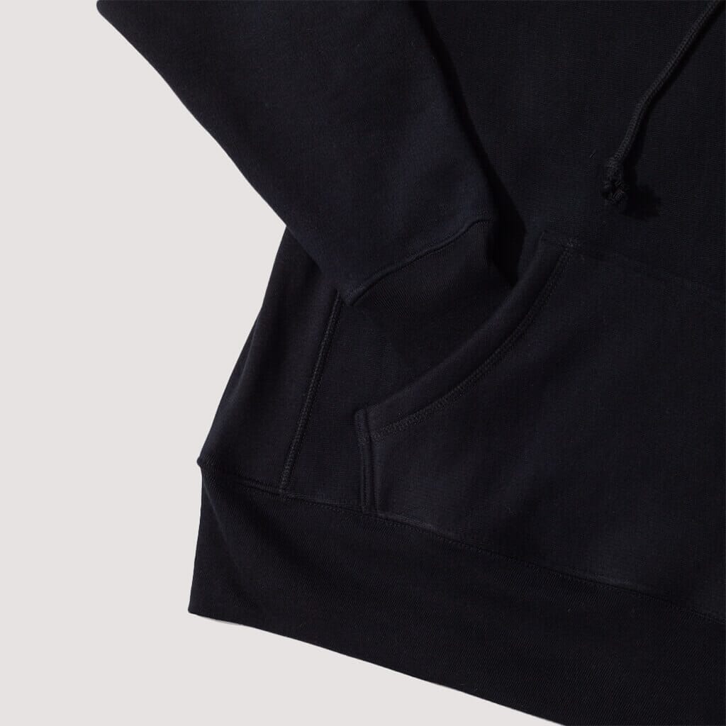 12OZ Service Embroidered Hoodie - Black