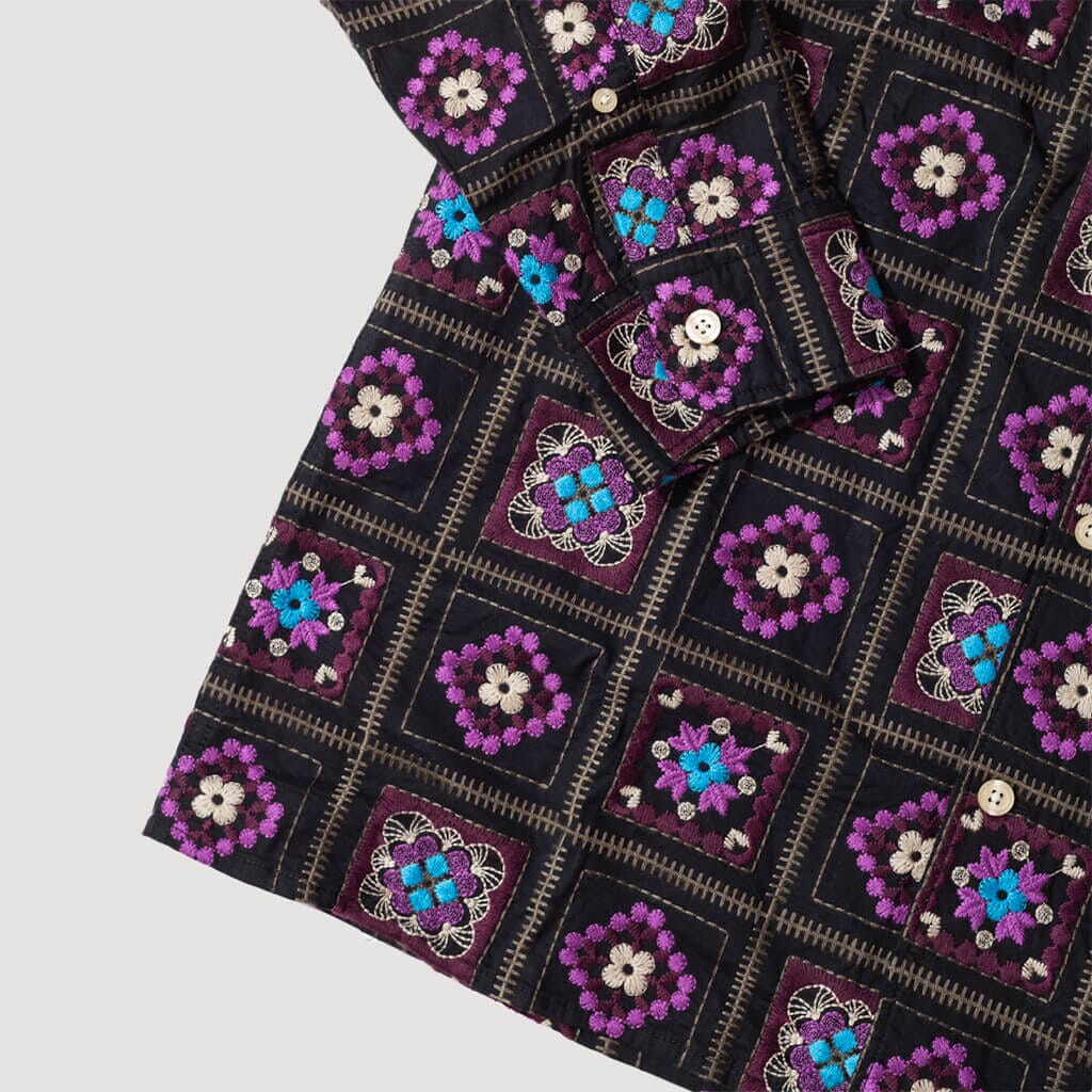 Julio 5535 L/S Shirt - Black/Purple