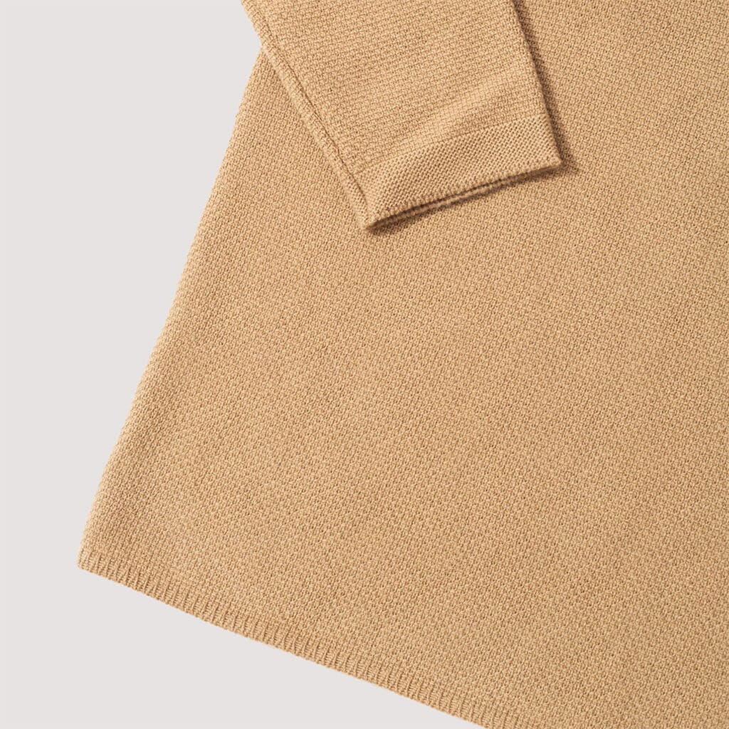 Roll Edge Knit - Dark Beige (V0098)