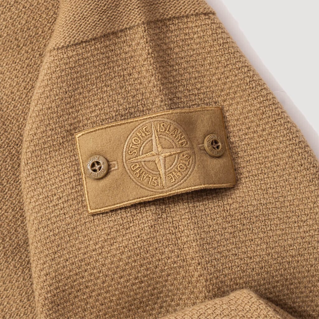 Roll Edge Knit - Dark Beige (V0098)