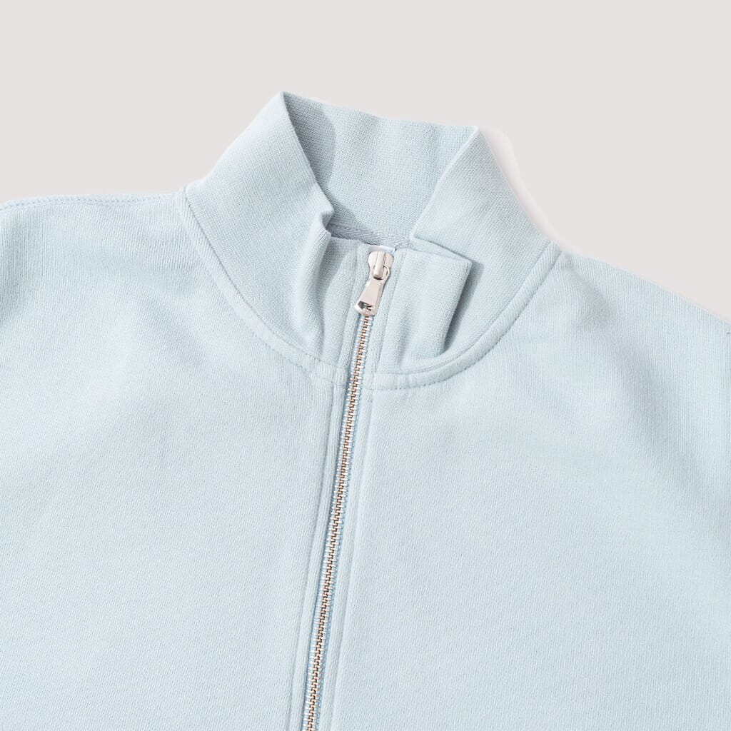 Loopback Half Zip Sweatshirt - Blue Sage