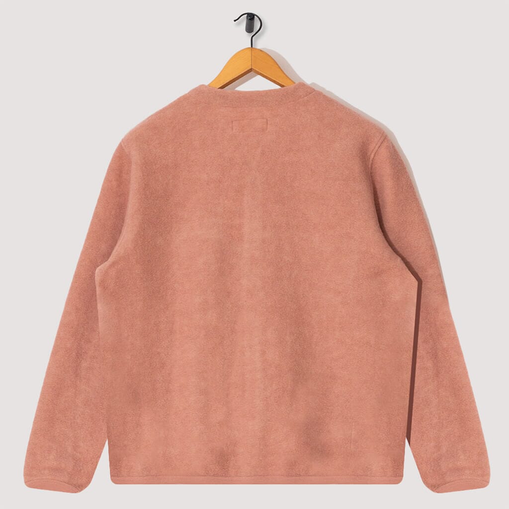Wool Fleece Cardigan - Pink