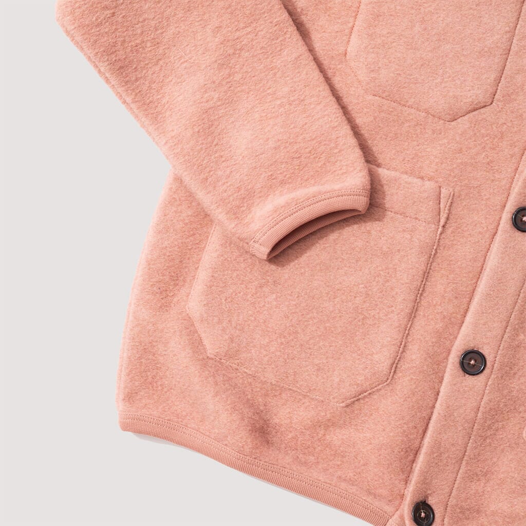 Wool Fleece Cardigan - Pink