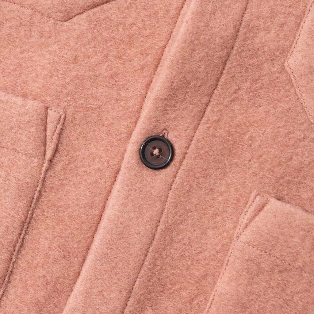 Wool Fleece Cardigan - Pink