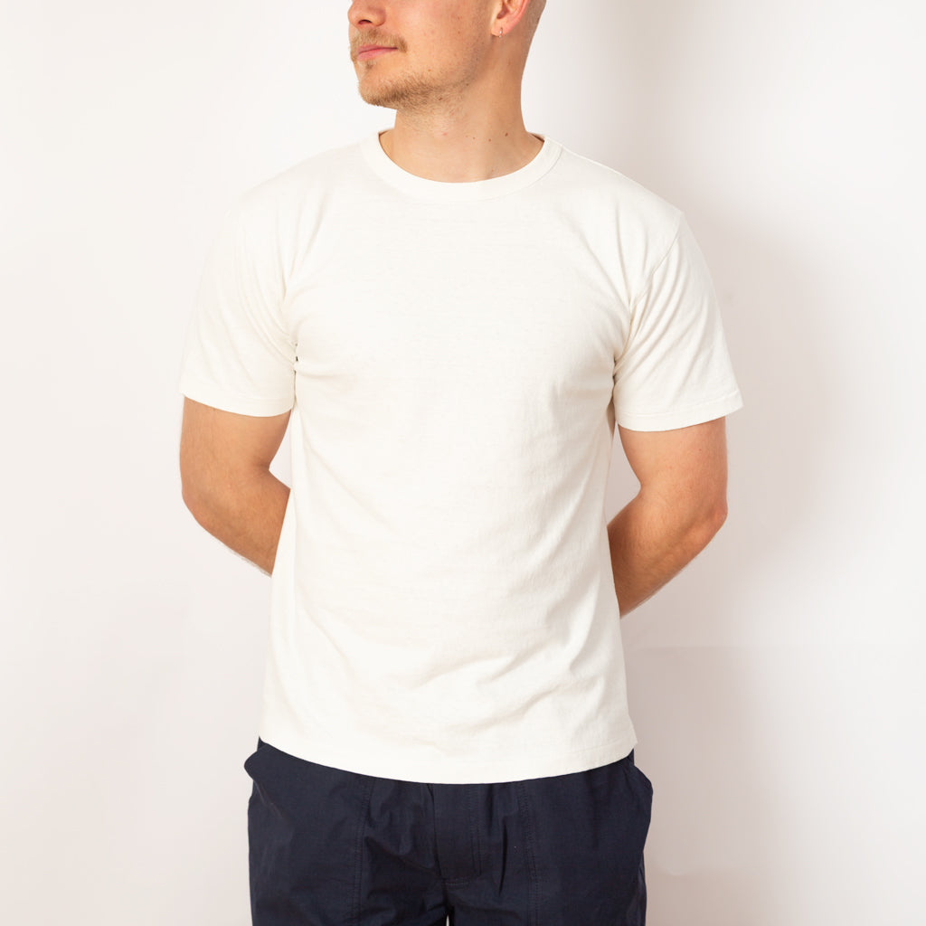 Haleiwa SS T-Shirt - Pigment Dye Blanc De Blanc