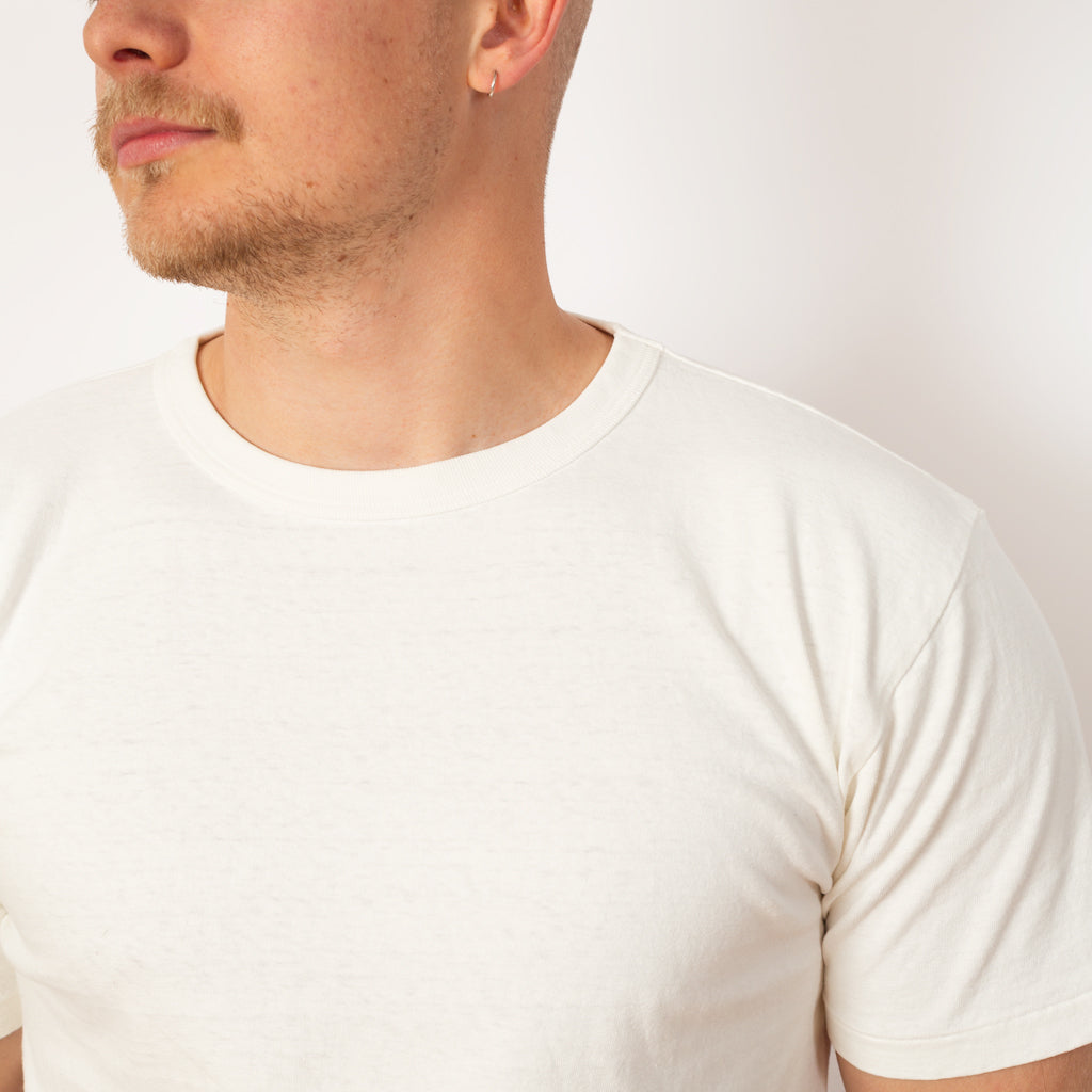 Haleiwa SS T-Shirt - Pigment Dye Blanc De Blanc
