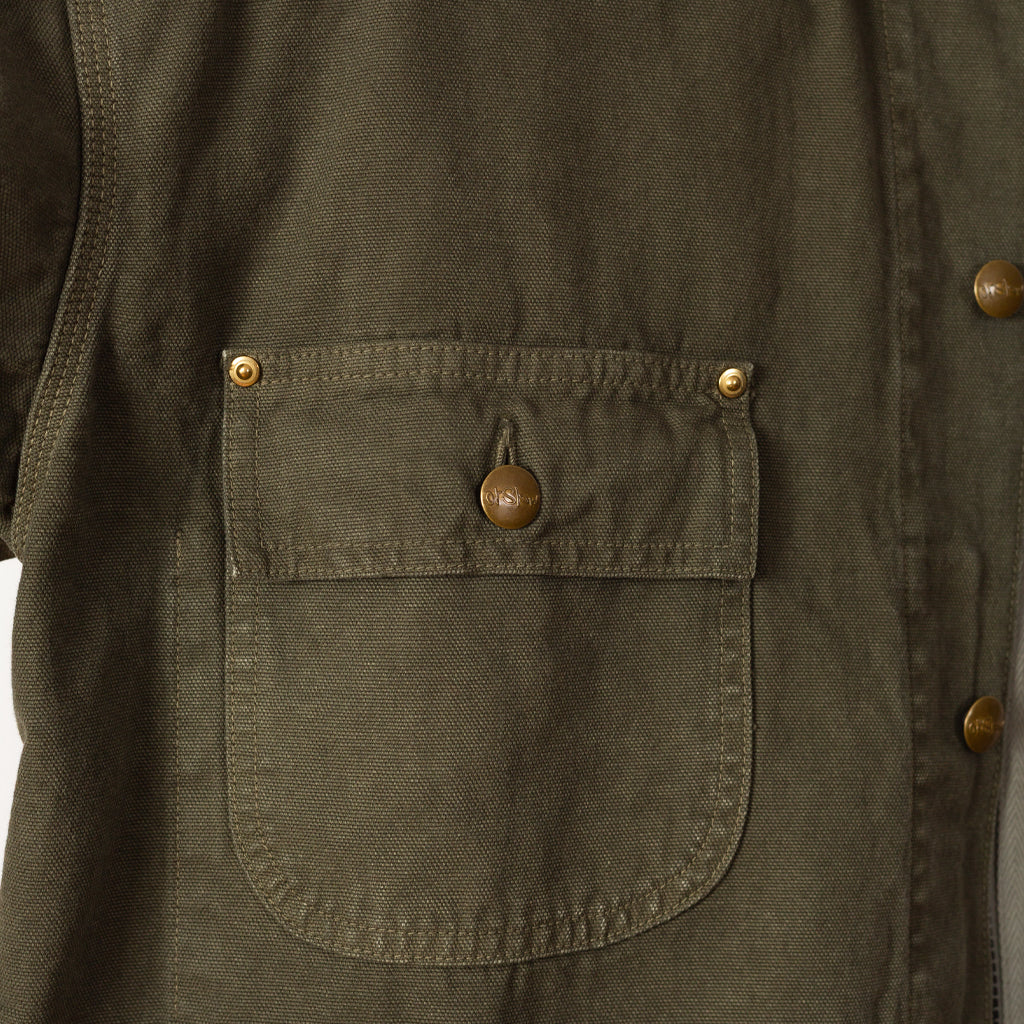 Relax Fit Oxford Coverall  - Army Green