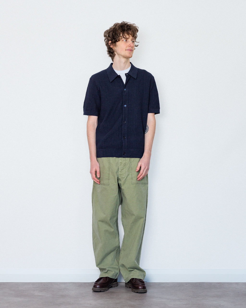 Nolan Polo Cardigan 6695 - Navy Blue