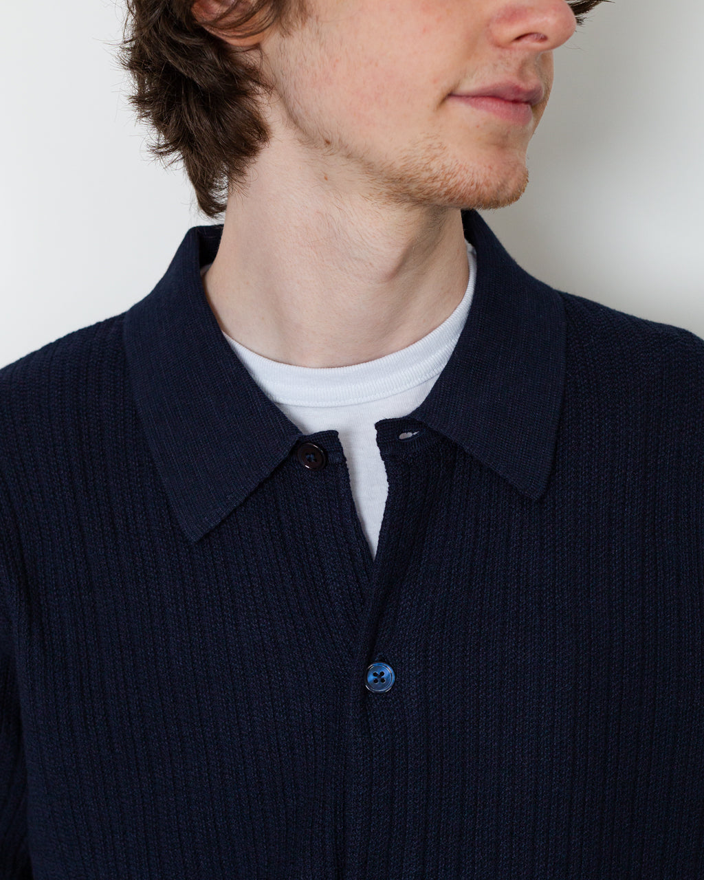 Nolan Polo Cardigan 6695 - Navy Blue | NN07 | Peggs & son.
