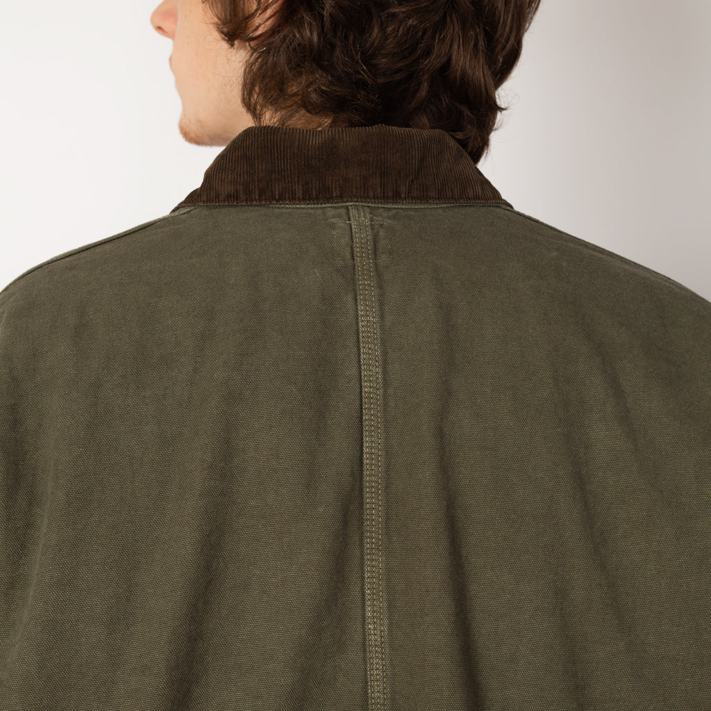 Relax Fit Oxford Coverall  - Army Green