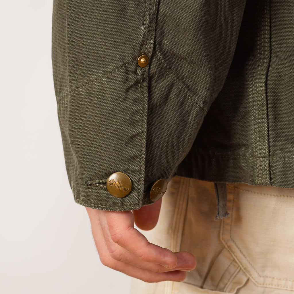 Relax Fit Oxford Coverall  - Army Green